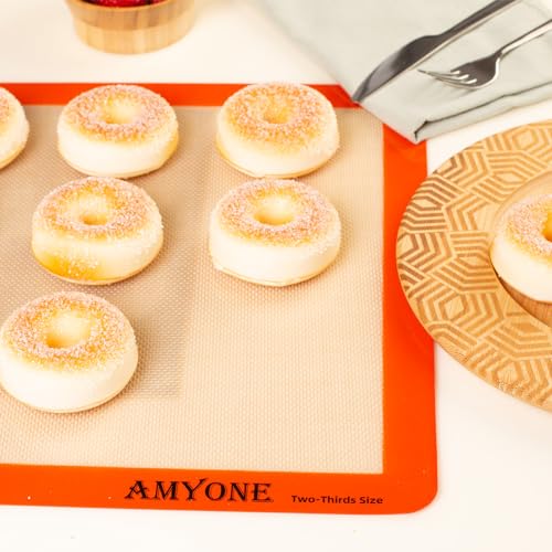 AMYONE Silicone Baking Mat for 2/3 Size Sheet Pan, Platinum, 15x21" Big - size: 19.7"L x 13.6"W