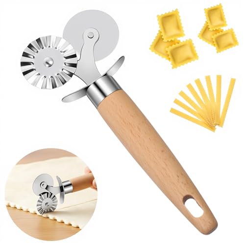 Ravioli Cutter Wheel Fluted Pasta Pastry Cutter Wheel, Pastry Crimper