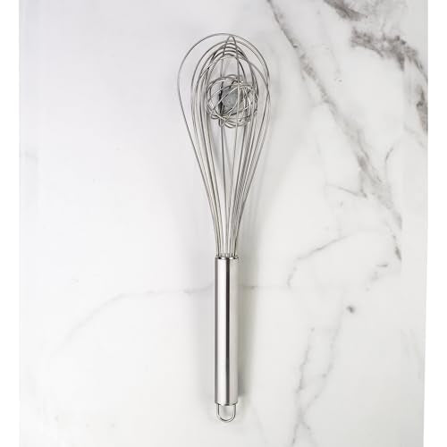 Mrs. Anderson’s Baking Double Balloon with Aerator Ball Wire Whisk, Stainless Steel, 12-Inch - style: Ball