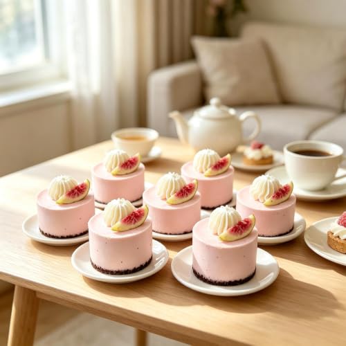 8-Cavity Tall Cylinder Silicone Molds for Mousse Cakes, Brownie, Jello - color: White-R0192