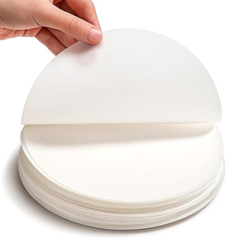 8 Inch Parchment Paper Rounds, 200Pcs Precut Baking Paper Sheets, Non Stick Baking Parchment-Paper, Round Parchment Liners Cake Pan Liner Circles Cookie Bakings Sheets for Cake Bread Bakings, White