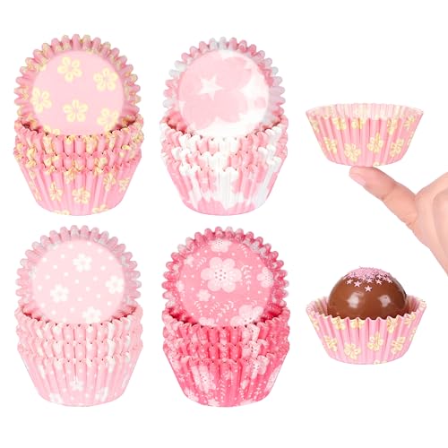 Mini Cupcake Liners 400pcs, Colorful Food-Grade Paper Baking Cups