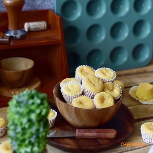 CHEFMADE Mini Muffin Pan, 20 Cups Non-Stick Tiny Cupcake Pan Bakeware - size: Mini Muffin 20 Cups