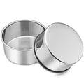 P&P CHEF 6 Inch Cake Pans Set, 2Pcs Stainless Steel Round Baking Pan - size: 6 Inch