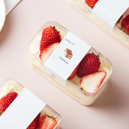 Plastic Dessert Cups with Lids and Sporks,Stickers,Tiramisu Containers,Cookie Containers,Clear Food Containers for Fruit,Pudding,Mousse, Tiramisu Cups With Lids (30pcs,Clear,4.6 * 2.4 * 2 in) - size: 4.6*2.4*2in