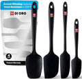 DI ORO Silicone Spatula Set - 600F Heat Resistant, 4-Pc Black - color: Black