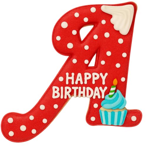 Mighty Gadget Fancy Cursive Letter A to Z Cookie Cutter - 4" Tall Alphabet Baking Mold (Random Color) (A) - color: A
