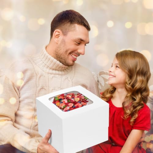 Tall Cake Boxes 12x12x12 Cake Boxes for Weddings Birthdays, 2Pack