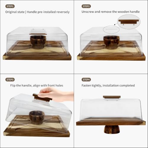 Rectangular Cake Stand Dessert Serving Tray Kitchen Home Display