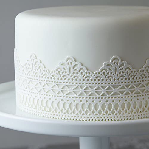 Global Sugar Art Silicone Cake Lace Mat, Roman Edible Lace Mold - style: Roman Lace