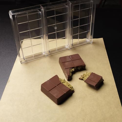 200mL 10pc Dubai Chocolate Bar - 1 Mold - 3 Cavities - 23437 Makes 3 Dubai Pistachio Bars
