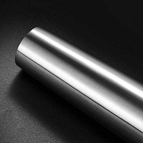 304 Stainless Steel Rolling Pin 8.9" Smooth Non-stick Dough Roller for Pastry Pasta Pizza Cookie Bread