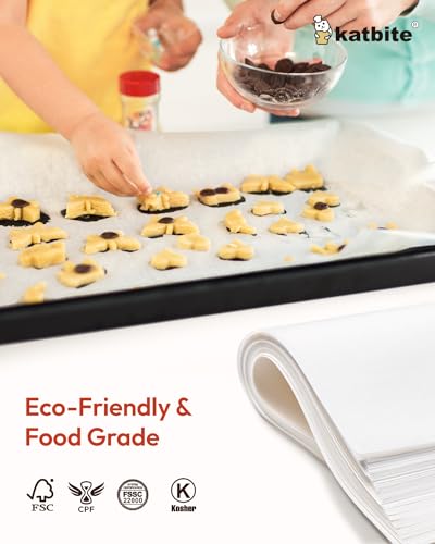 Katbite 100 Pcs Parchment Paper Baking Sheets, 16x24 Inch, Heavy Duty - size: 16"x24"-100