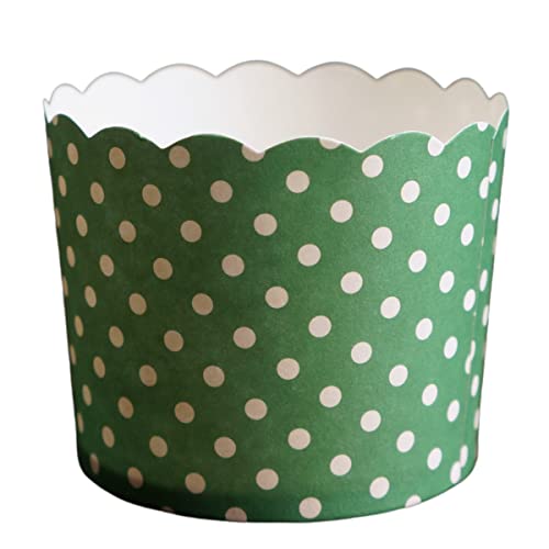 Paper Baking Cups (Polka Dots), Greaseproof Disposable Cupcake Liners (Green, Large Cups (50-Pack)) - color: Green