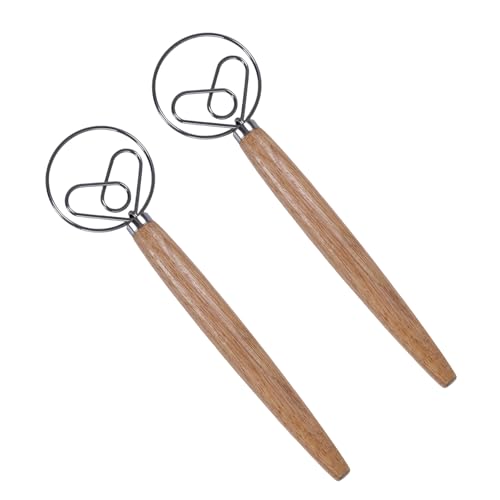 2 PCS Danish Dough Whisk, Stainless Steel Hook Dutch Hand Whisk