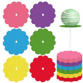 100 Pcs Scalloped Cake Pop Boards with Hole Cake Base, Multicolor - color: Multicolor