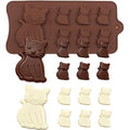 7 Cavity Cat Silicone Chocolate Molds 3D Kitten Candy Mold