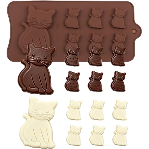 7 Cavity Cat Silicone Chocolate Molds 3D Kitten Candy Mold