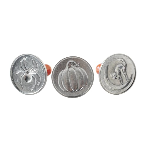 Nordic Ware 1260 Spooky Cast Cookie Stamps, 3-inch rounds, Silver - style: Spooky