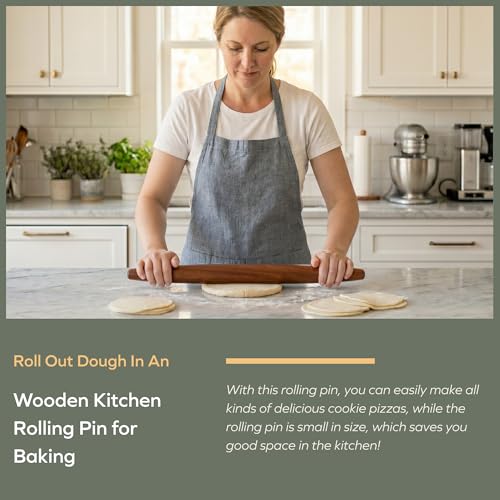 muso wood Sapele French Rolling Pin for Baking - size: 15.75in French Rolling Pin