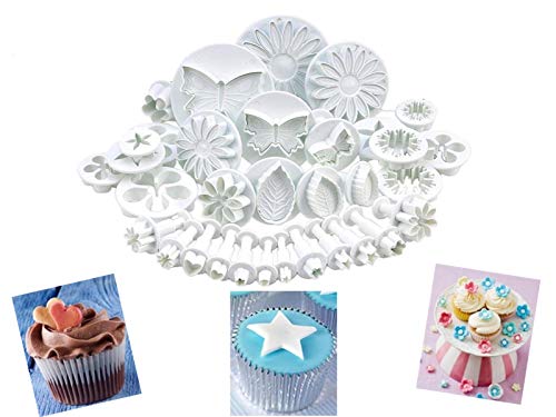 33 Pcs Fondant Cake Cookie Plunger Cutter Mold Sugar craft Shape DIY Tools