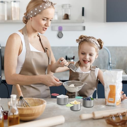 Magnetic Stainless Steel Measuring Cups Set of 6 for Cooking & Baking