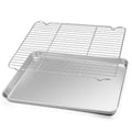 TeamFar Baking Sheet with Cooling Rack Set, 17.6 x 13 x 1 inch - size: 17.6 x 13 x 1inch