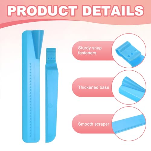 uxcell 2Pcs Adjustable Cake Scraper Adjustable Cake Smoother Blue - color: Blue