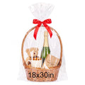 20PCS Clear Cellophane Gift Bags 18x30 Inch Small Gift Basket Wrap Bag - size: 20pcs 18x30 Inch