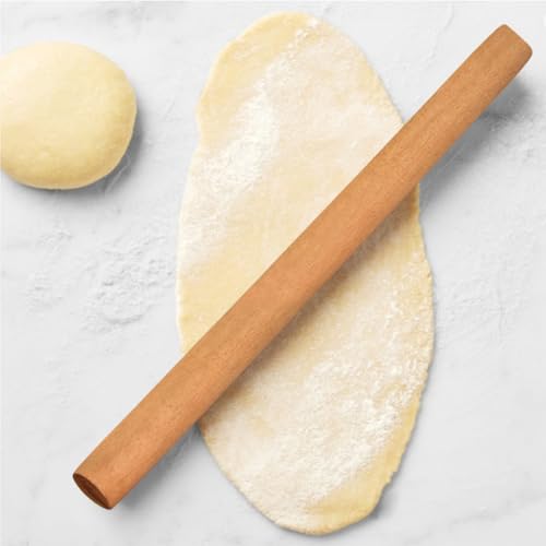 French Wood Baking and Pastry Rolling Pin – 23.6" Long x 1.29" Diameter for Pizza, Pie, Cookie Dough, and Much More - size: 23.75