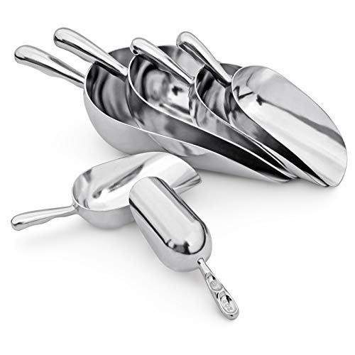 New Star Foodservice 34509 Cast Aluminum Ice Scoop, 5-Ounce, Silver - size: 5-Ounce