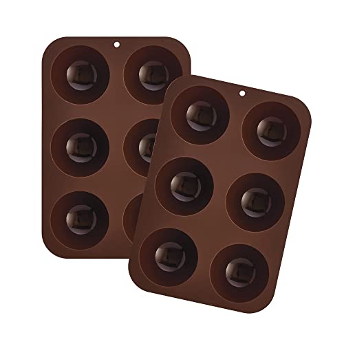 Mrs. Anderson’s Baking Hot Cocoa Bomb Semi Sphere Forms, Non-Stick European-Grade Silicone, Set of 2 - style: Cocoa Bomb