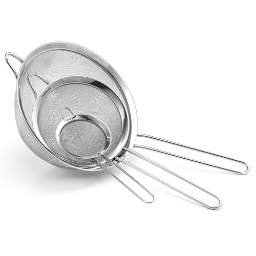 Cuisinart Mesh Strainers, Stainless Steel, Dishwasher Safe, 3-Count
