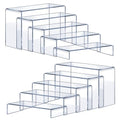 OVNTHYK Acrylic Risers 10 Pcs (2 Sets), Clear Display Stands, 5 Sizes