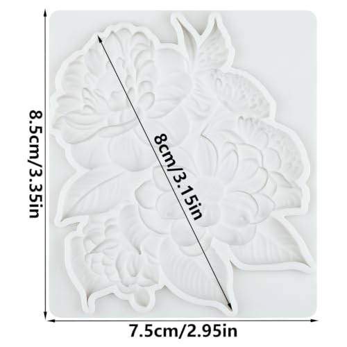 Flower Fondant Molds Peony Flower Silicone Chocolate Mold - color: Style 24