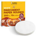 Katbite Parchment Paper Rounds, Non-Stick Heavy Duty, White, 10 Inch 200Pcs - color: White, size: 10inch