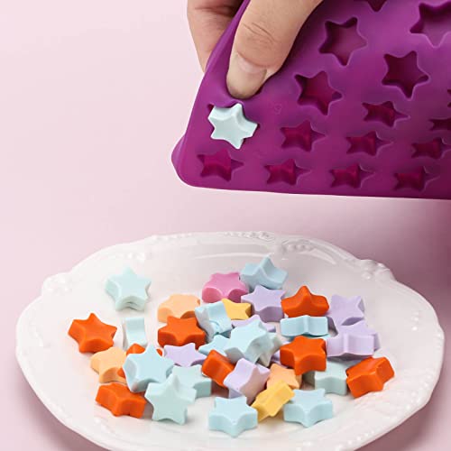 112 Cavity Mini Star Silicone Molds Fun Shaped Chocolate Molds for Homemade Dog Training Treats, Gummies, Candy, Chocolate Chips,Biscuits - size: Star Shaped-112 Cavity