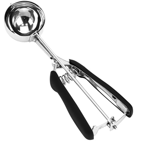 #12 Large Cookie Scoop, 5.3 Tbsp/ 80 ml/ 2.7 oz Cookie Scoops for Baking - color: Black, size: #12/5.3 Tbsp