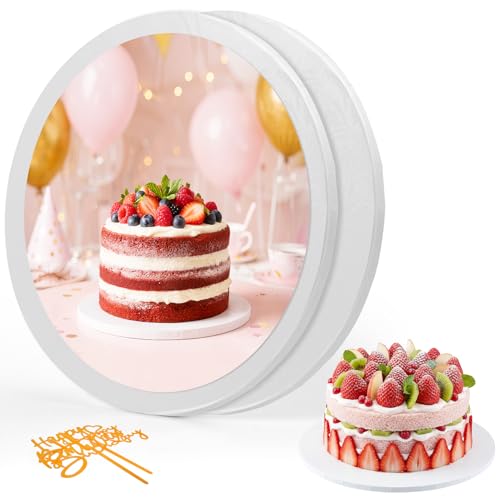 2PCS Cake Boards 12 inch Round, 1/4" Thick White Cake Drums - color: 1/4in-2Pcs-12in