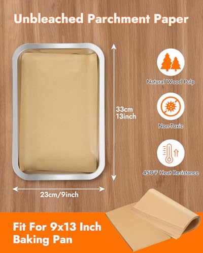 YQL 9x13 Inch Parchment Paper Sheets, 150PCS Disposable Air Fryer Liners - size: 9x13 Inch
