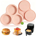 2 Pack 4 Inch Air Fryer Silicone Egg Molds Food Grade Non-Stick Heat Resistant Reusable Jumbo Round Muffin Pans for Egg Bites Breakfast Sandwiches Hamburger Buns Tart Pancake Baking - color: 3 Cup Egg Bite