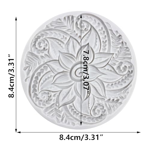 Lingzhi Embossed Flower Silicone Mold Embossing Mat Textured Fondant Mold - color: Style V