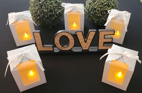 Silver Sparkling Favor Boxex-40 Ct Large 4"x4"x5" Clear Window. Includes 2 Ribbons (40 White 40 Black) Stemless Wine Glass Gift Box. Bottom Insert for Durability. Ideal for Weddings, Events, Christmas - color: Silver