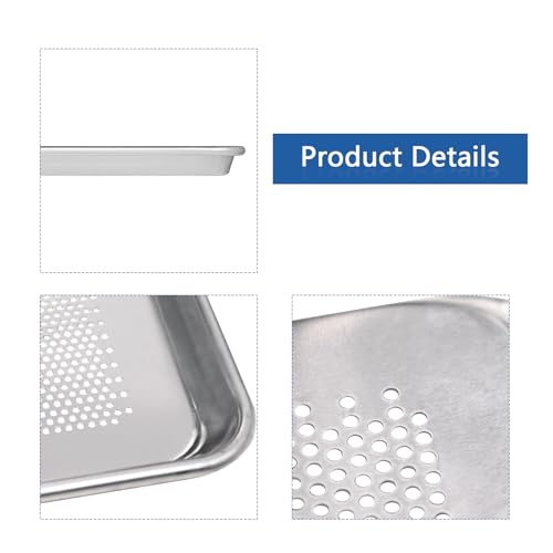 HARDURA Aluminum Perforated Baking Sheet Pan 18"L X 26"W X 1"H, 6Packs - size: 18" x 26", style: 6PACK Perforated