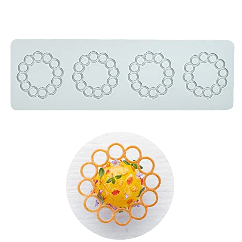 TUKE Silicone 3D Multi Pattern Geometric Fondant Lace Pad Cake Mold - Mo Gray (8.8x3.08x0.12inch) - size: E_8.8x3.08x0.12inch