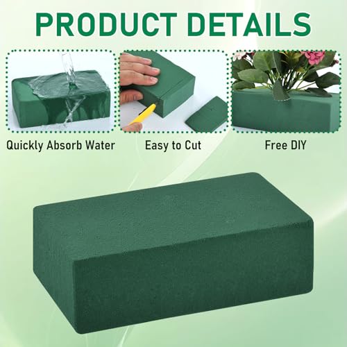40 Pieces Floral Foam Blocks Dry and Wet Florist Foam Brick Flower Arrangements Supplies for Fresh and Artificial Flowers Craft Plant Filler Decoration (5.5 X 3.2 X 1.8 Inches)