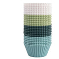 The Silicone Kitchen Reusable Silicone Baking Cup Silicone Muffin Liners for Cupcakes, BPA Free, Regular, 24 Pack, White Blue Green - size: Standard