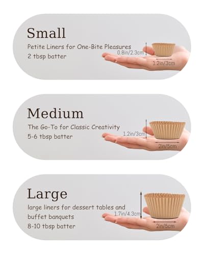 qiqee Coffee Cupcake Liners, 600 Count, Mini Size - color: Coffee, size: Mini Size/600Packs