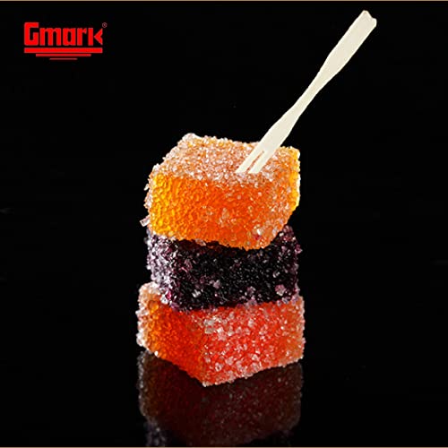 Gmark Premium Thick & Sturdy Natural Bamboo Double Prongs Mini Forks 3.5 Inch 330pc, Fruit Picks/Cocktail Forks/Party Forks/Buffet Forks/Cocktail Picks for Appetizer, Cocktail, Pastry GM1031C - size: 330ct