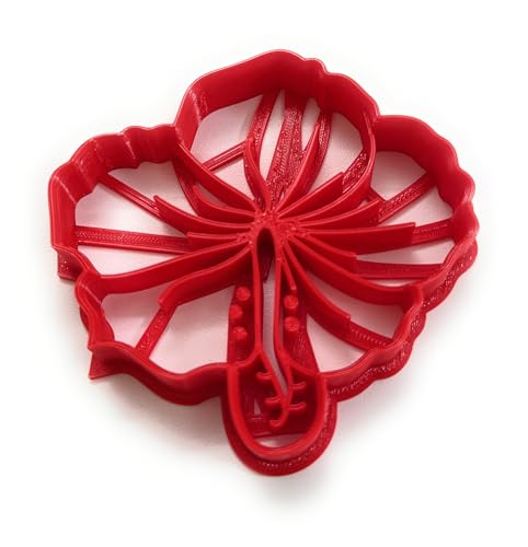 T3D Hibiscus Flower Cookie Cutter, Suitable for Cakes, Biscuit and Fondant, Set of 1